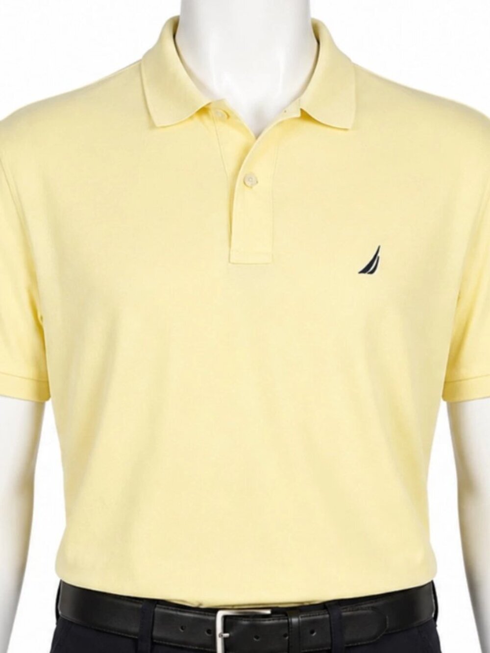 Nautica Polo Shirt Mens Large Classic Yellow